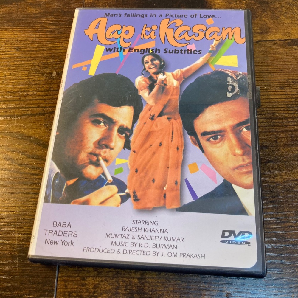 Aap Ki Kasam DVD Bollywood Rajesh Khanna Mumtaz English Subtitles Baba Traders